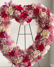 Load image into Gallery viewer, Pretty in Pink Heart Wreath Sympathy
