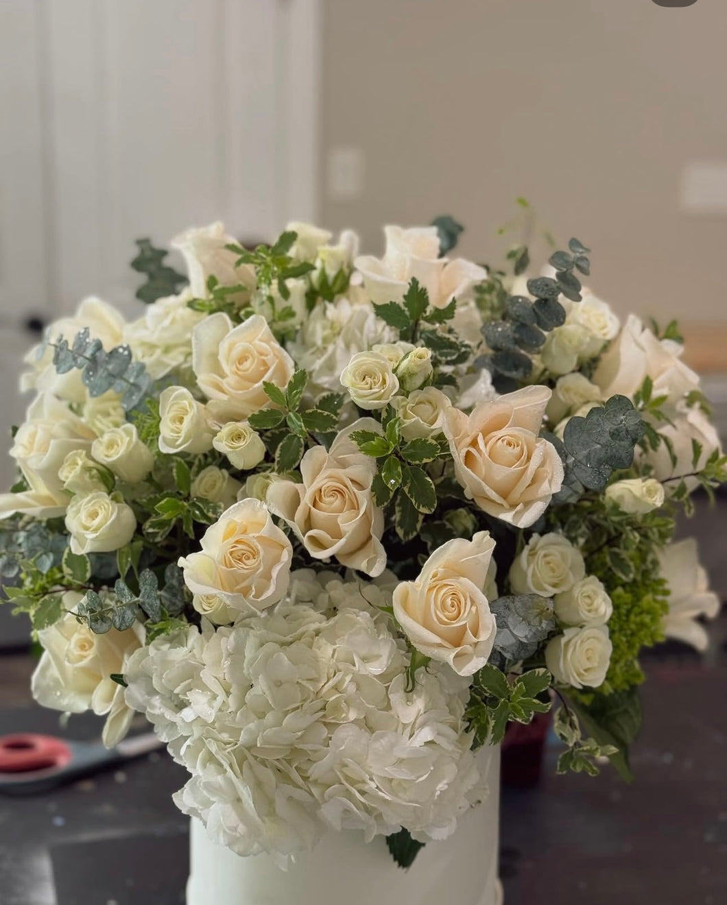 Enchanted white garden bloom box